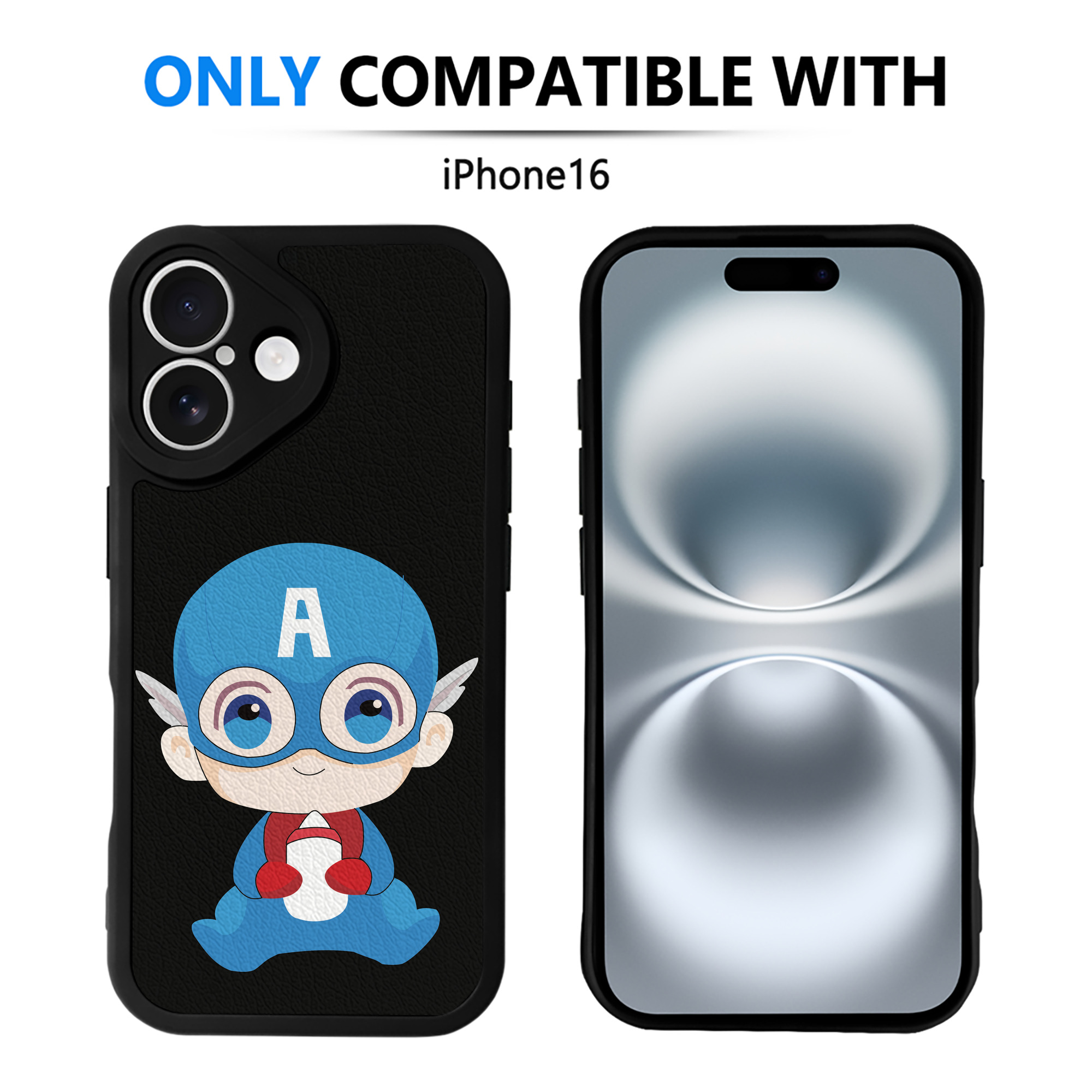 （画像用） アベンジャーズ The Avengers 【iPhone 16シリーズ対応】シリコンスマホケース（レザー調） 材質：シリコン